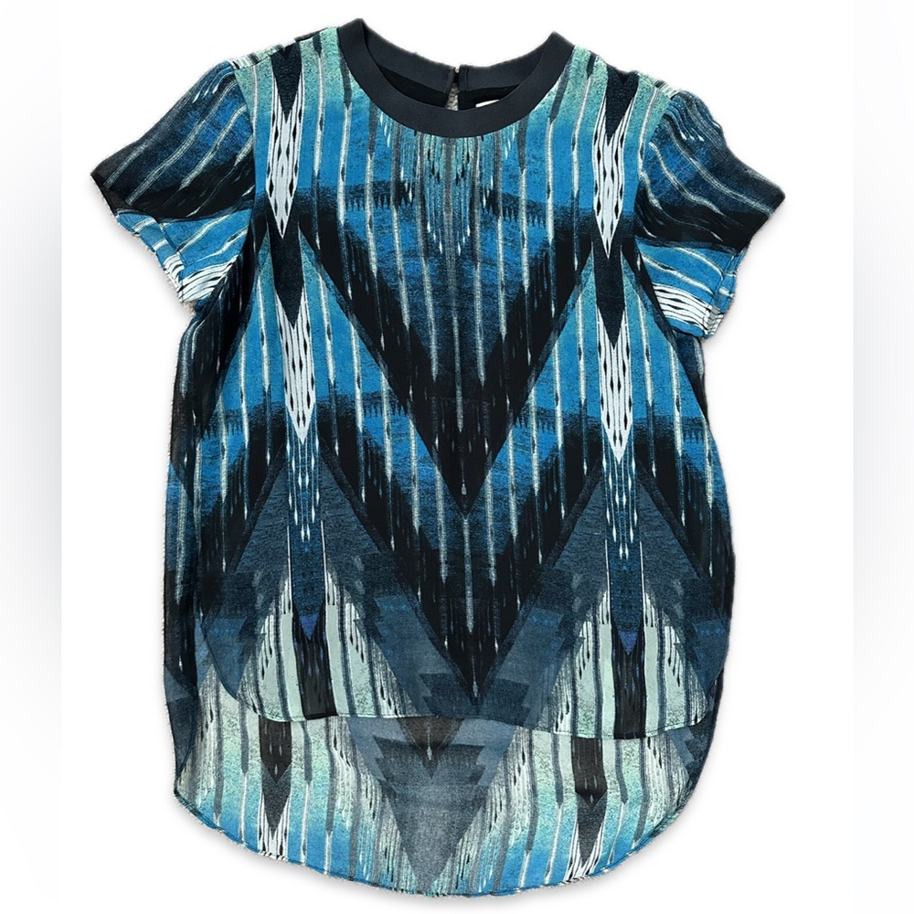 EUC RACHEL Rachel Roy Patterned Blouse Size xs